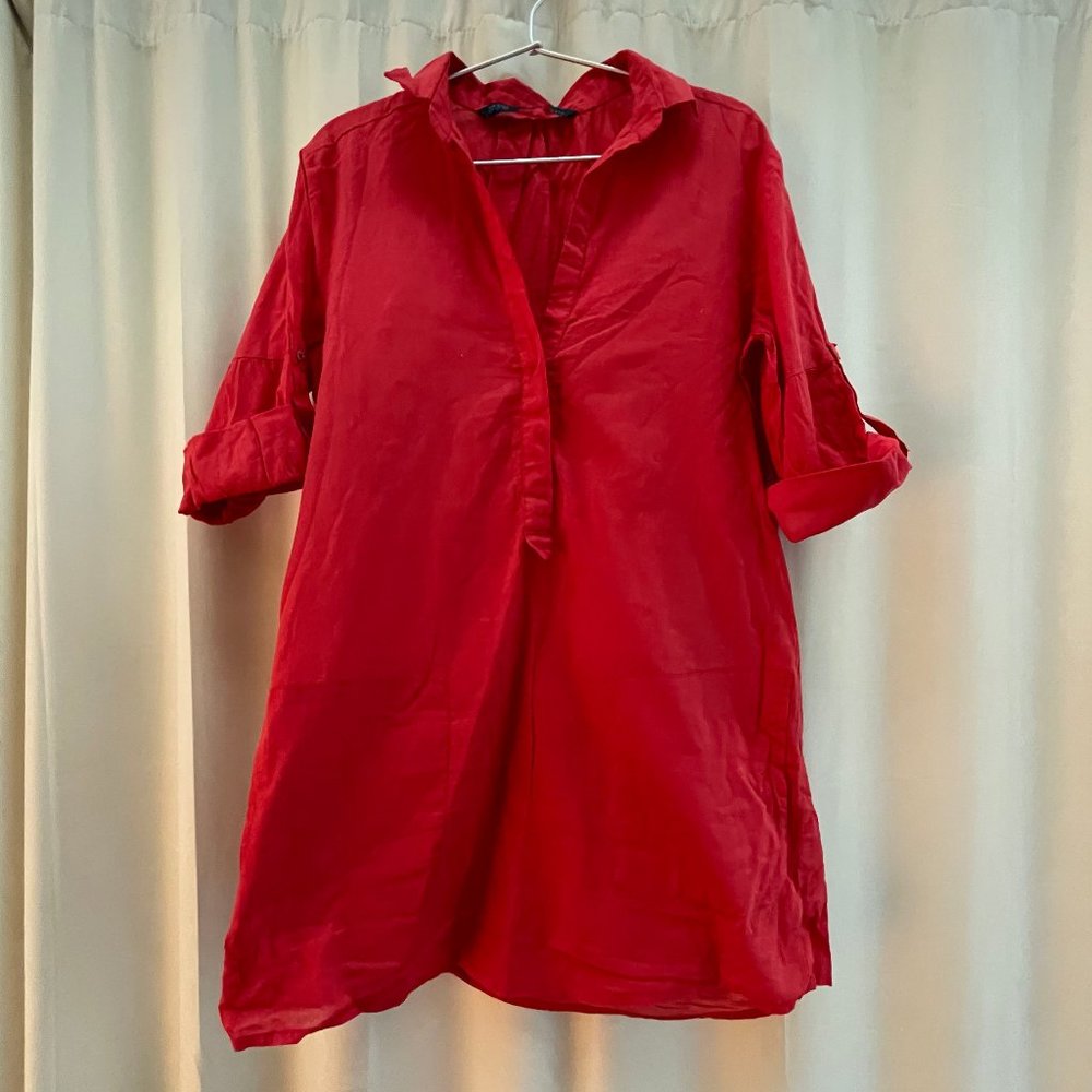 Zara Red Tunic shirt